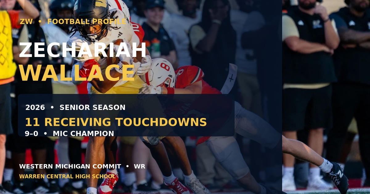 Zechariah Wallace 2026 senior season football highlights